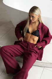 Conjunto Dakota em Linho e Algodão Camisa Oversized e Calça