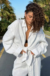 Conjunto Dakota em Linho e Algodão Camisa Oversized e Calça