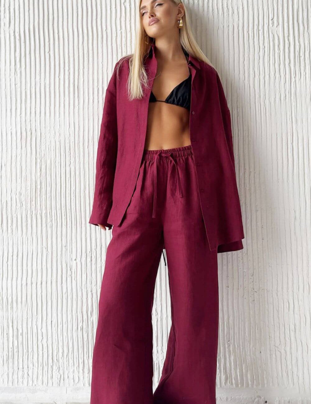 Conjunto Dakota em Linho e Algodão Camisa Oversized e Calça