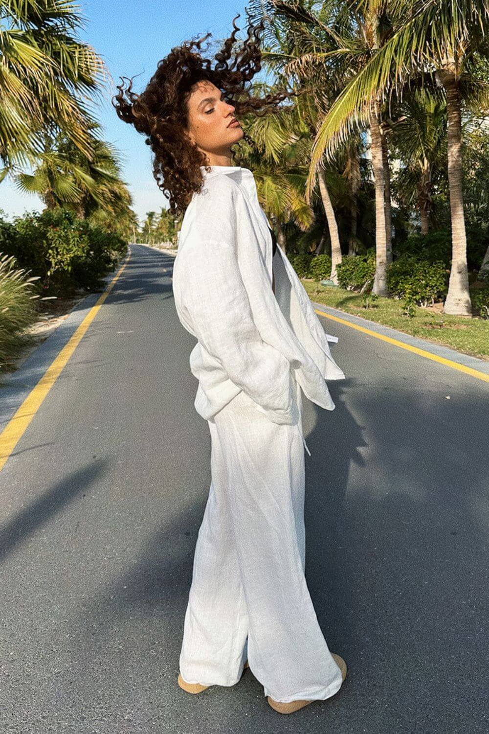 Conjunto Dakota em Linho e Algodão Camisa Oversized e Calça