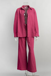 Conjunto Dakota em Linho e Algodão Camisa Oversized e Calça