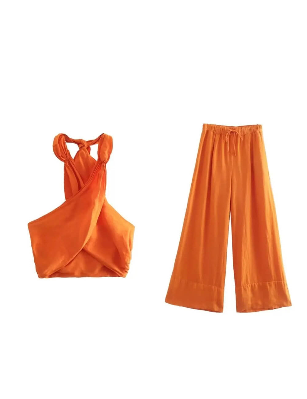 Conjunto Amara em Casimira com Top Cruzado