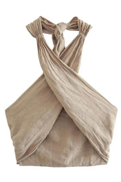 Conjunto Amara em Casimira com Top Cruzado