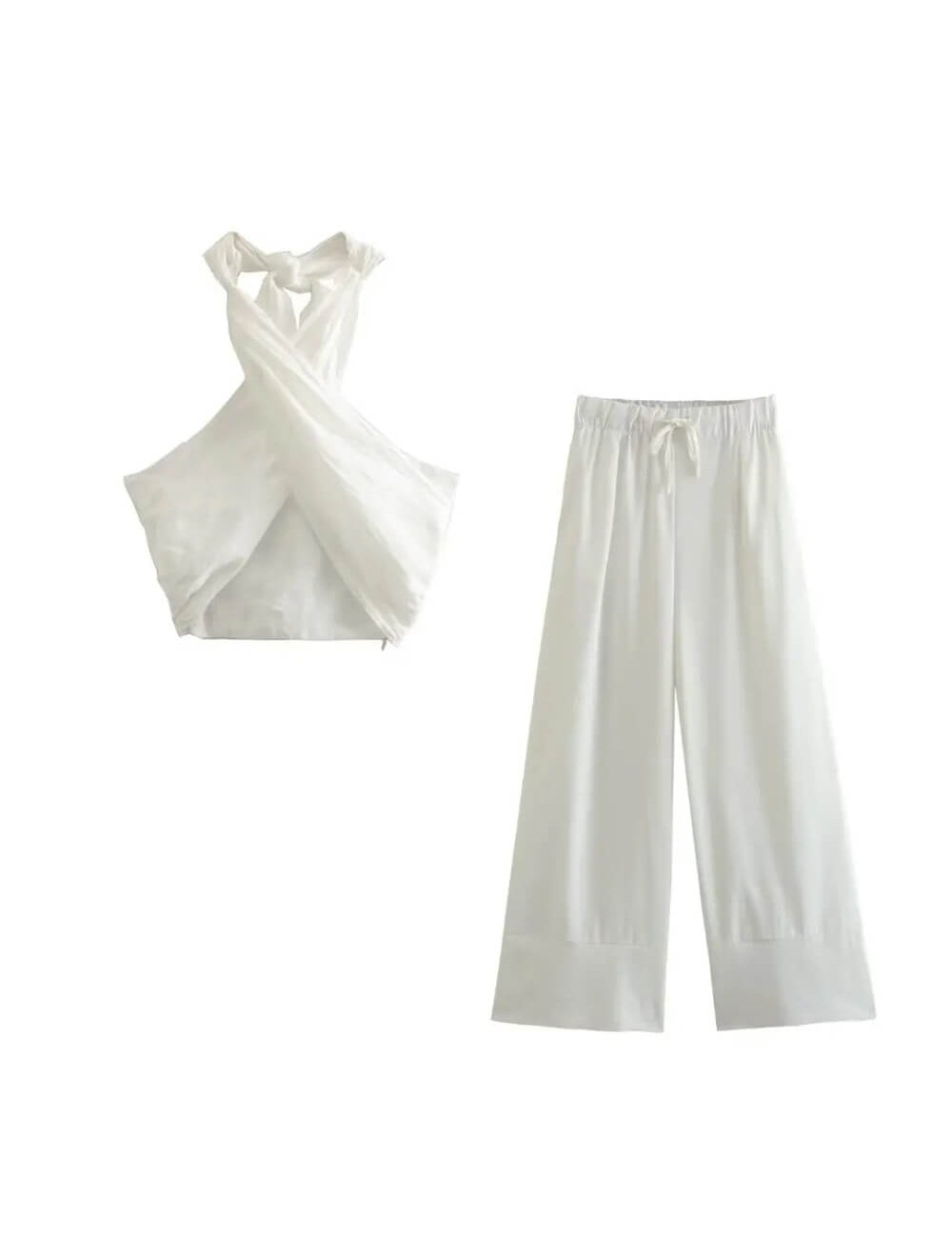 Conjunto Amara em Casimira com Top Cruzado