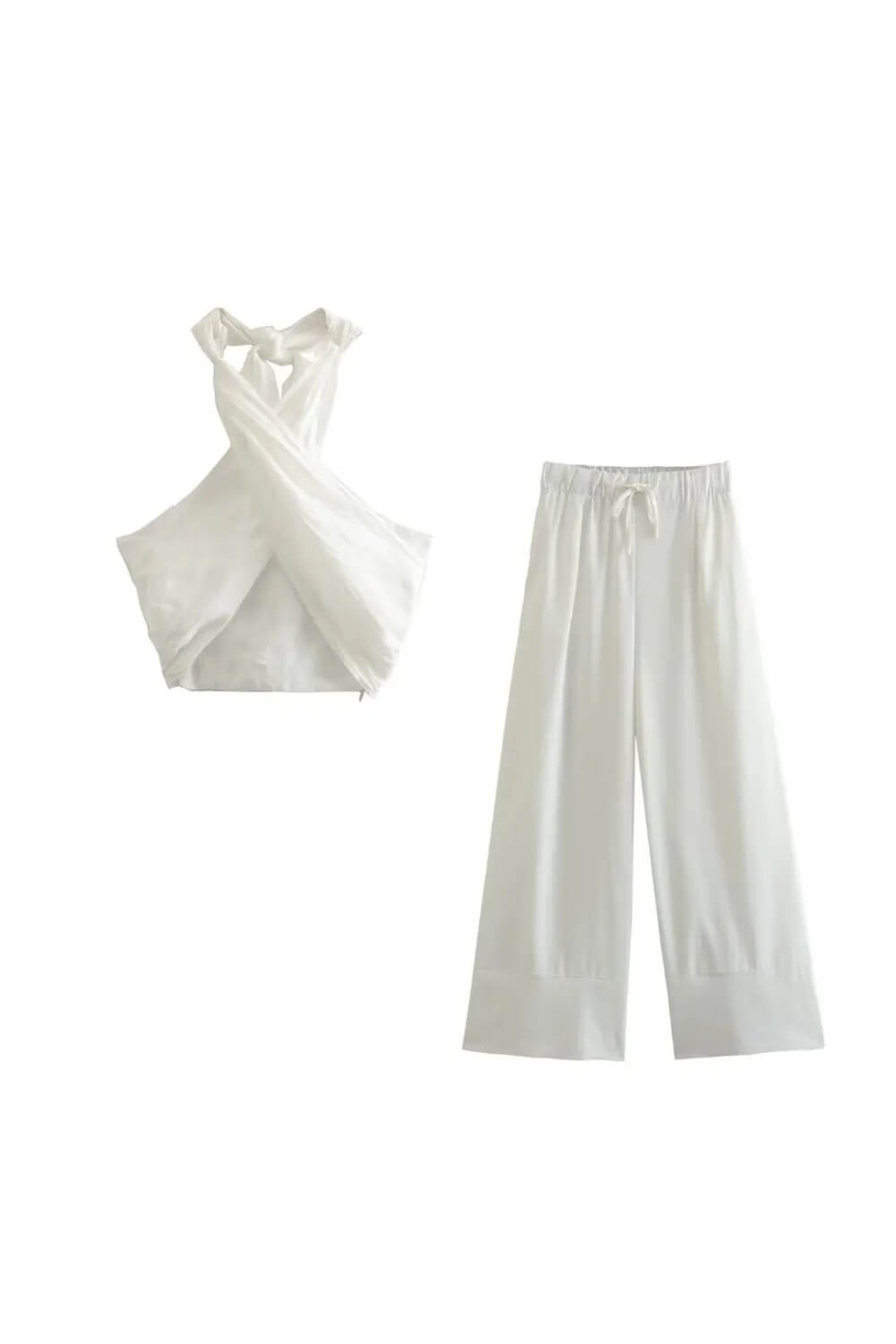 Conjunto Amara em Casimira com Top Cruzado