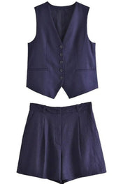 Conjunto Alfaiataria Taylor em Linho com Colete e Short