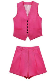 Conjunto Alfaiataria Taylor em Linho com Colete e Short