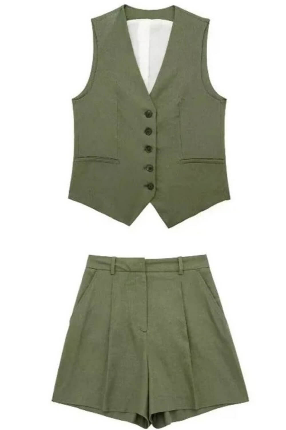 Conjunto Alfaiataria Taylor em Linho com Colete e Short