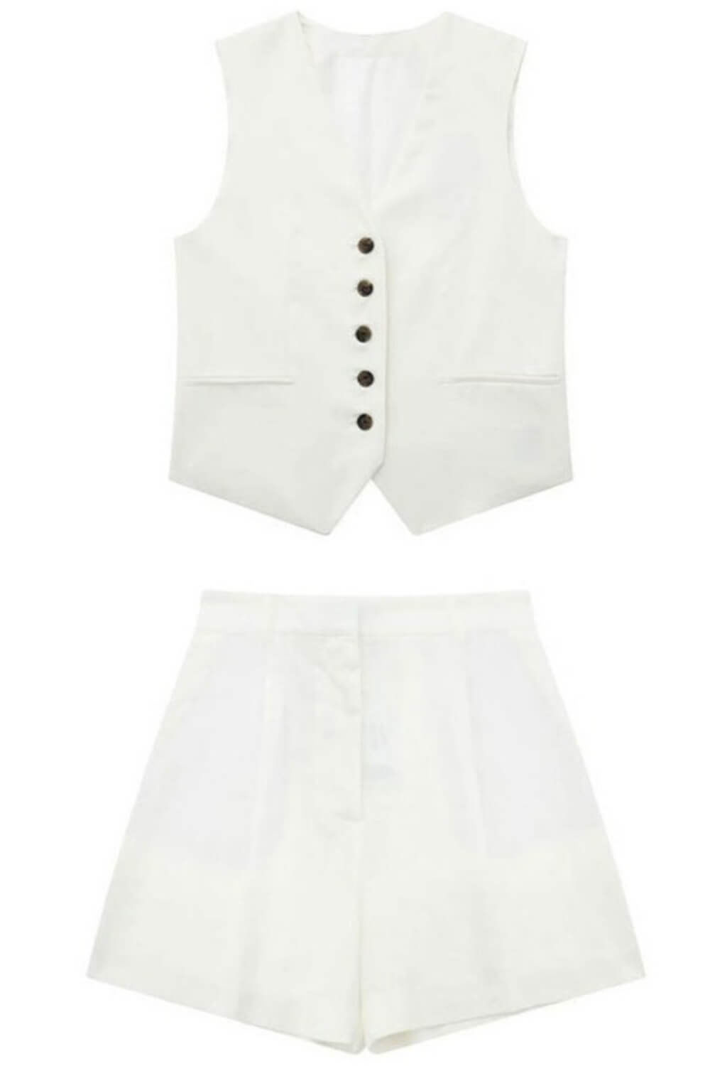 Conjunto Alfaiataria Taylor em Linho com Colete e Short