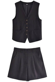 Conjunto Alfaiataria Taylor em Linho com Colete e Short