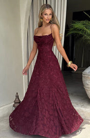 Vestido Longo com Renda e Amarração Esther