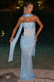 Vestido Longo Tomara Que Caia Brilhante Francine