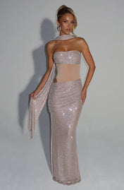 Vestido Longo Tomara Que Caia Brilhante Francine