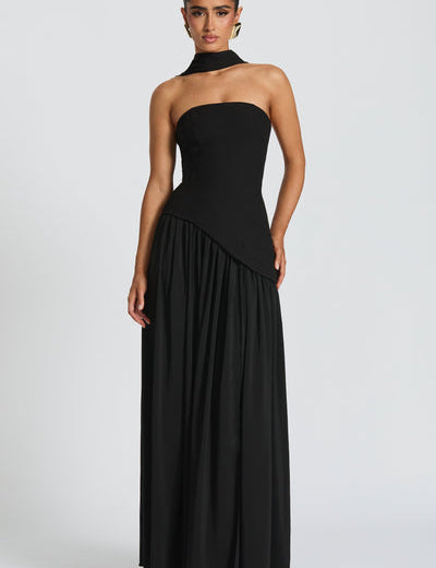 Vestido Longo Sem Alças Elegante Modern Mya