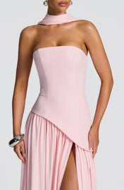 Vestido Longo Sem Alças Elegante Modern Mya