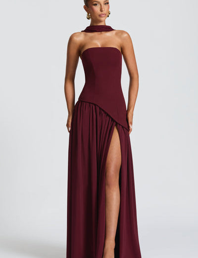 Vestido Longo Sem Alças Elegante Modern Mya