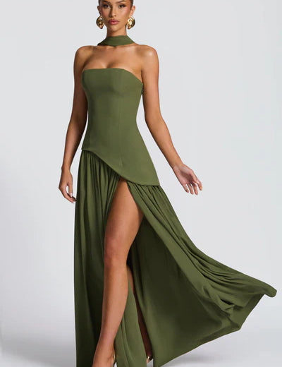 Vestido Longo Sem Alças Elegante Modern Mya