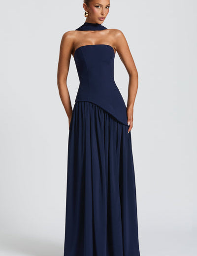 Vestido Longo Sem Alças Elegante Modern Mya