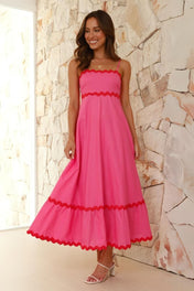 Vestido Midi Alça Ajustável Lila