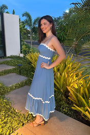 Vestido Midi Alça Ajustável Lila