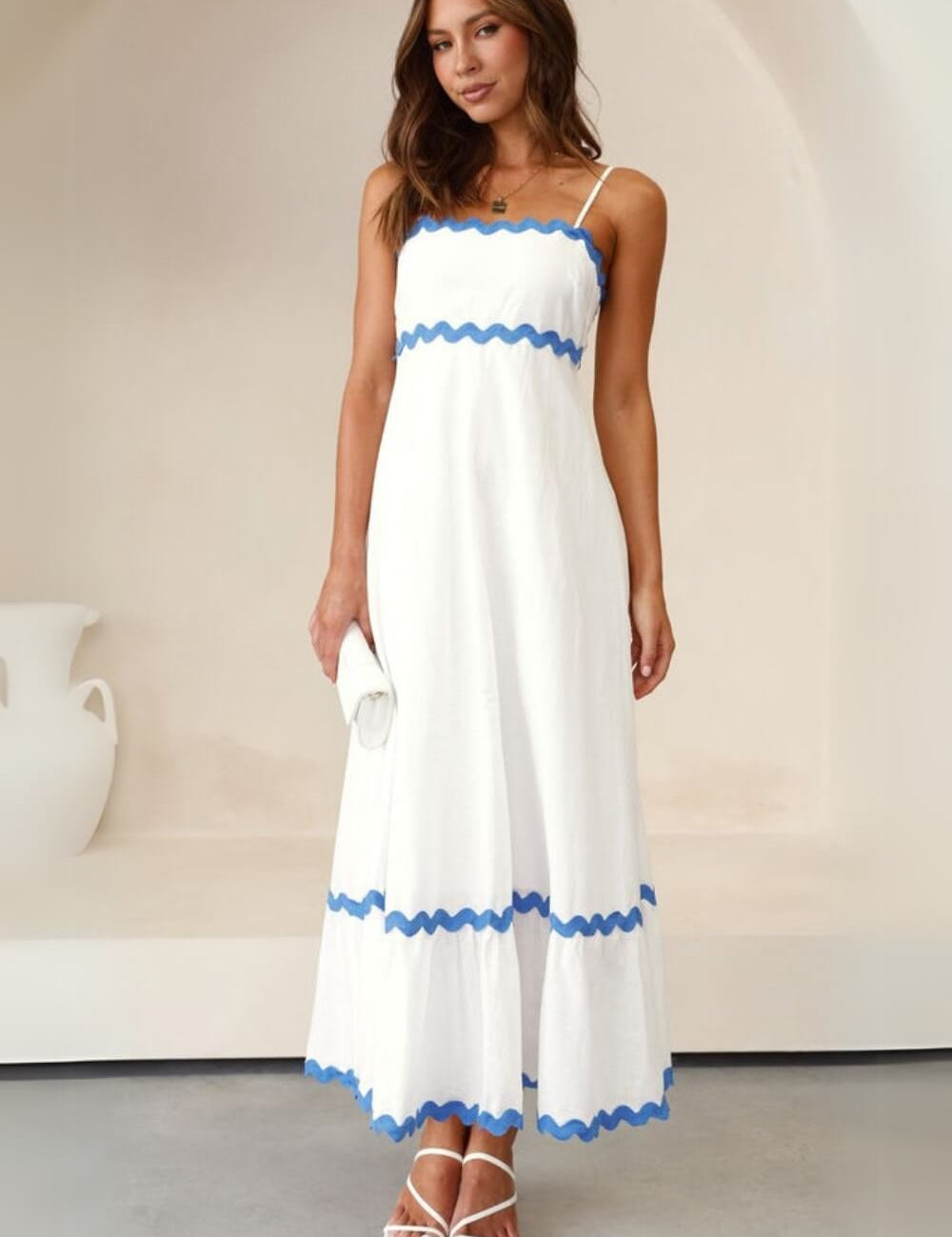 Vestido Midi Alça Ajustável Lila