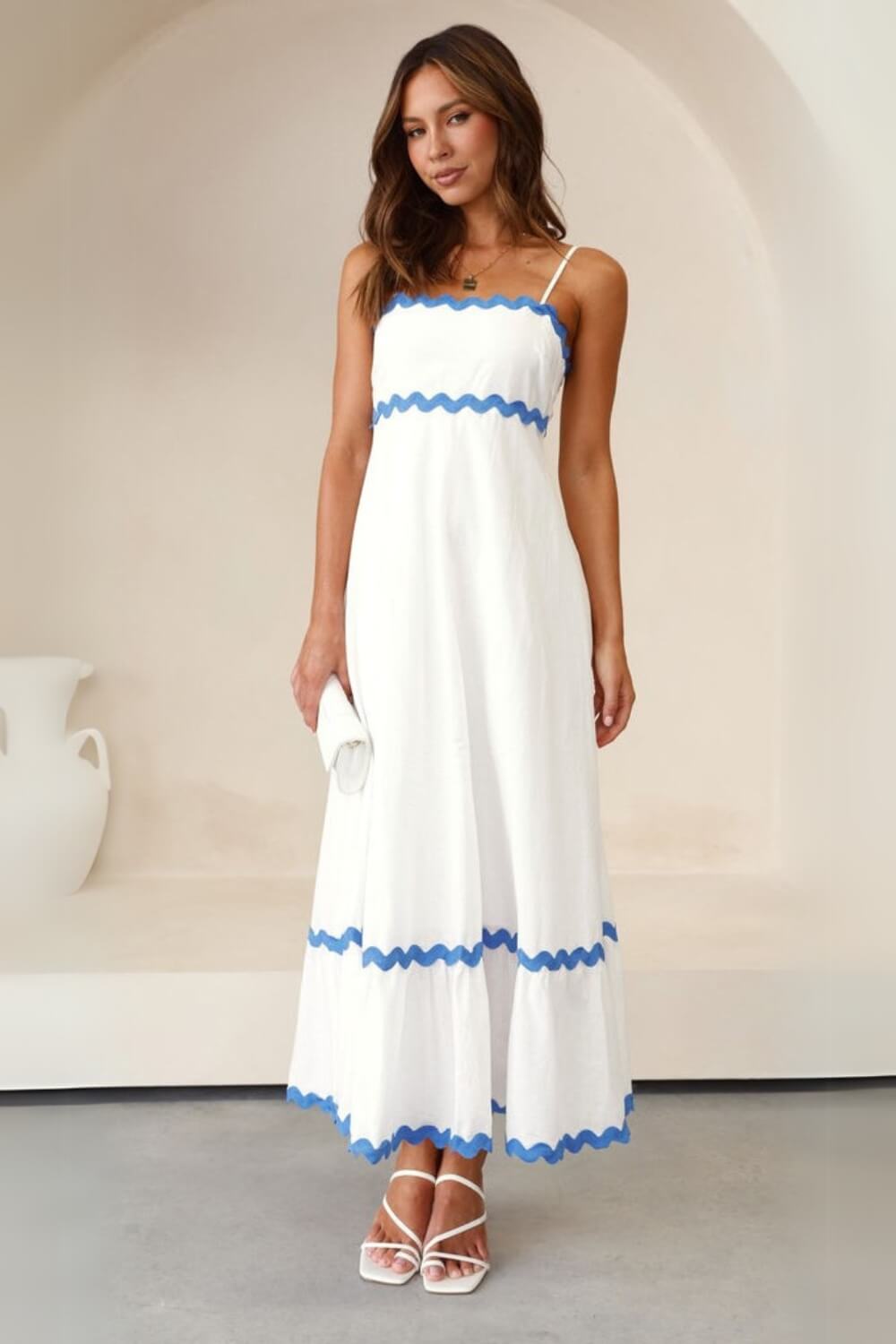 Vestido Midi Alça Ajustável Lila