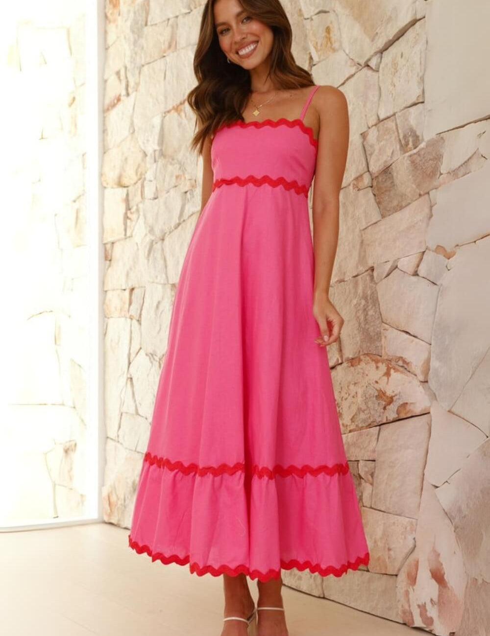 Vestido Midi Alça Ajustável Lila