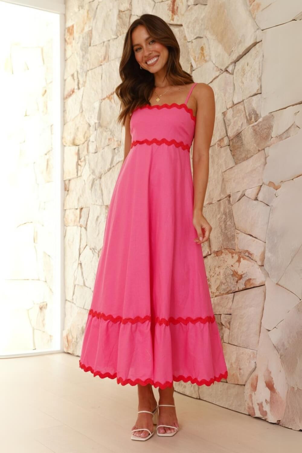 Vestido Midi Alça Ajustável Lila