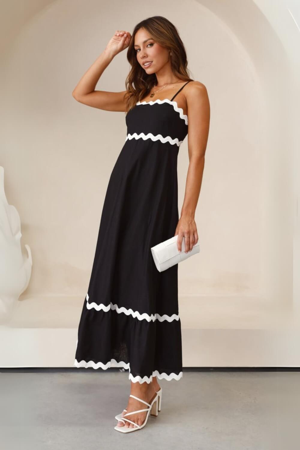 Vestido Midi Alça Ajustável Lila