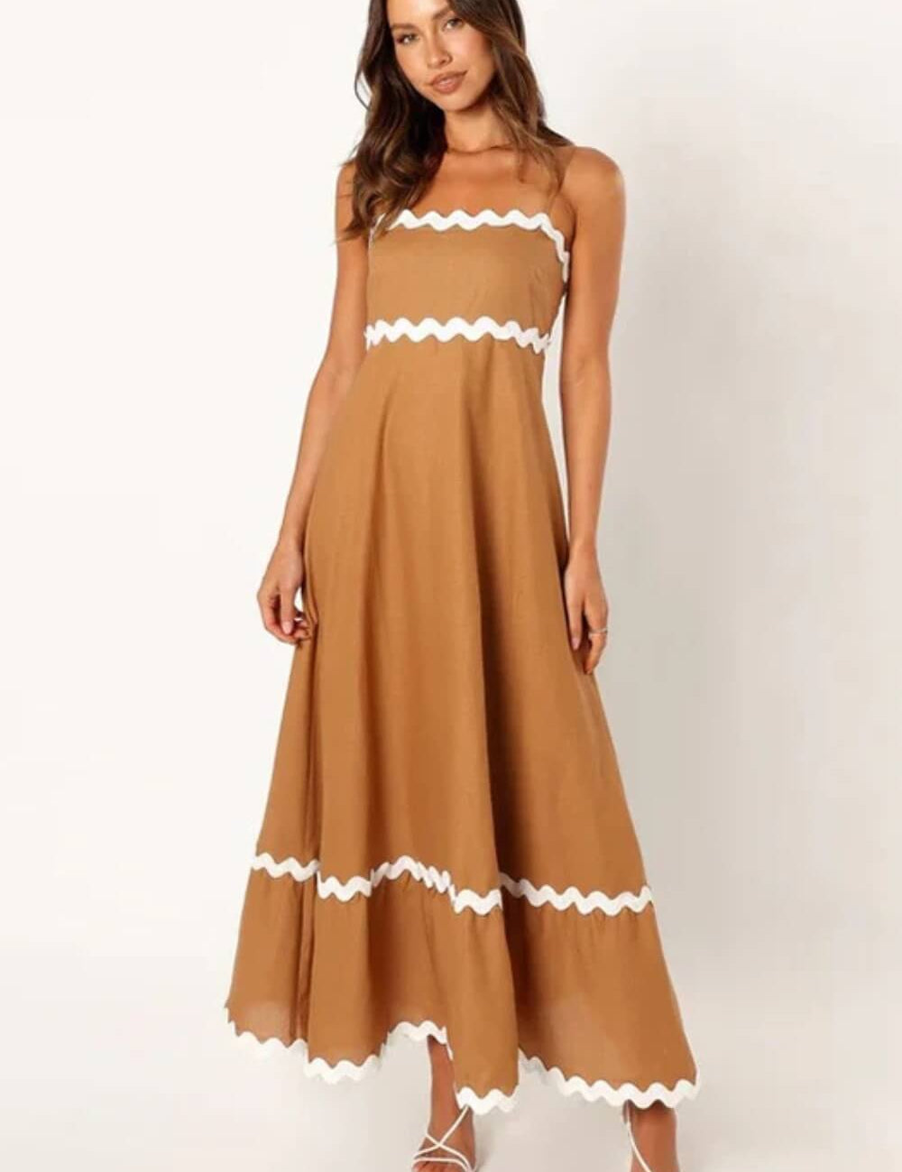 Vestido Midi Alça Ajustável Lila