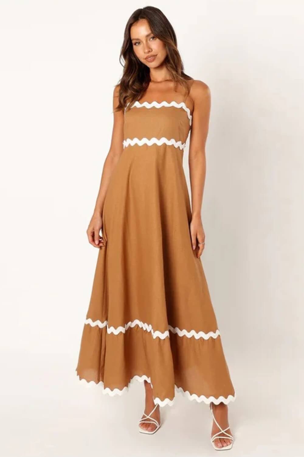 Vestido Midi Alça Ajustável Lila
