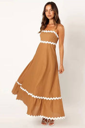 Vestido Midi Alça Ajustável Lila