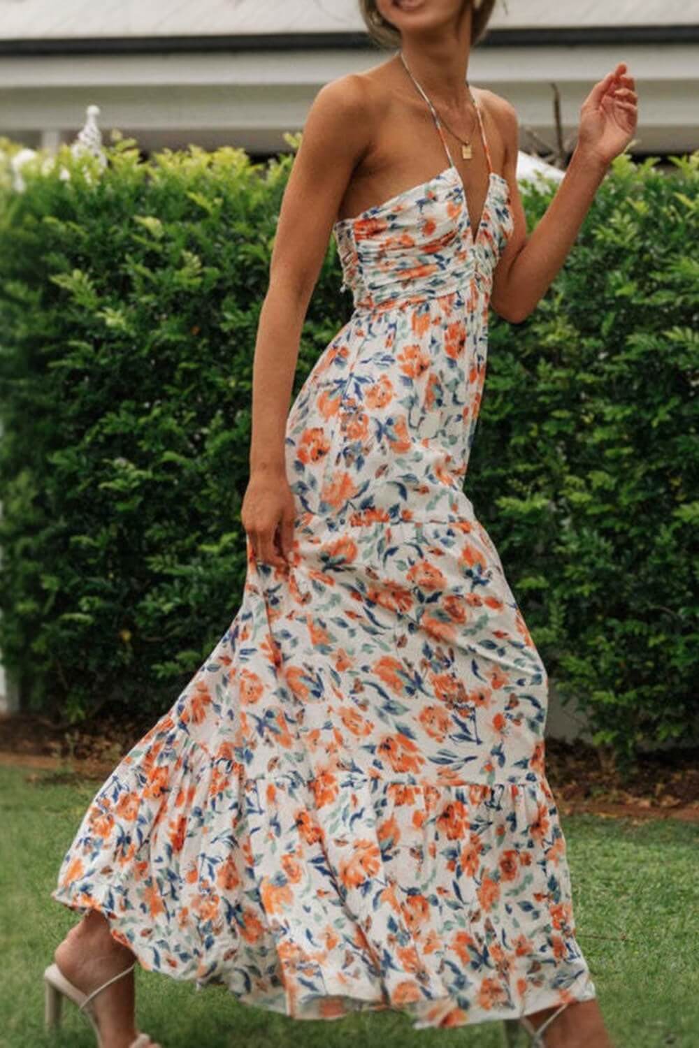 Vestido Longo Decote V Lisie