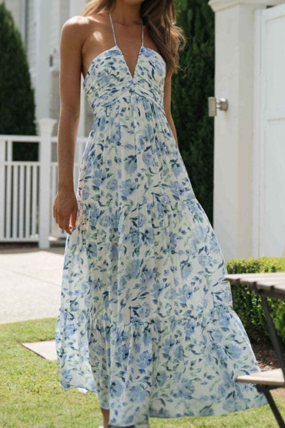 Vestido Longo Decote V Lisie