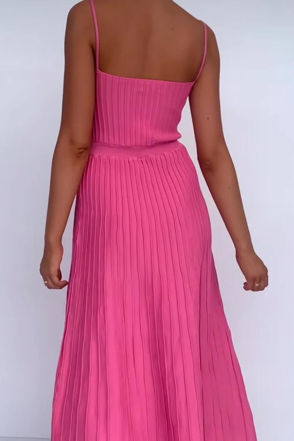 Vestido Midi Plissado Ivy