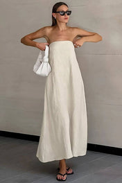 Vestido Longo em Linho Sofia